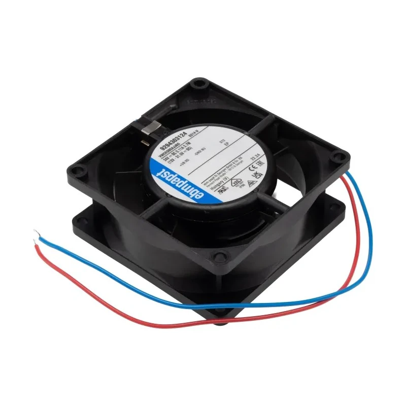 ebm-papst 8300 Series Axial Fan 24V dc 2.7W 54m³/h IP68 80mm x 80mm x 32mm 