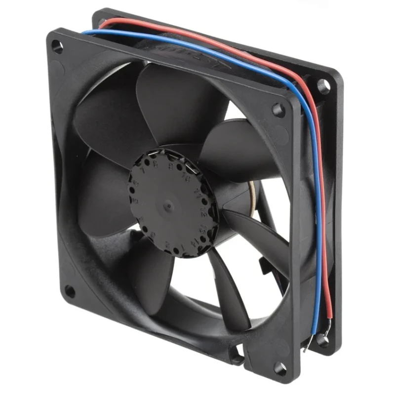ebm-papst 3400 N Series Ball Bearing DC Axial Fan, 12V DC, 2.2 W, 180 mA Max, 84 m³/h Air Flow, , 92 mm x 92 mm x 25.4 IP68