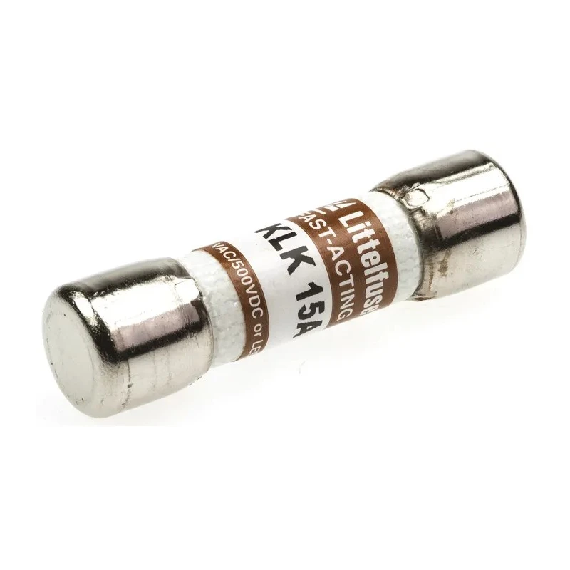 Littelfuse 15A Time Delay Melamine Cartridge Fuse, 10 x 38 mm, 600V AC, KLK Series 0KLK015.T