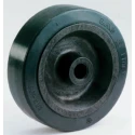 LAG Black Rubber Trolley Wheel 100mm Diameter 30mm Width Thermoplastic Hub Plain Bore 27856