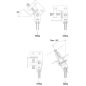 RS PRO Girder Threaded Rod Swivel Clamp Steel M10 Thread Size 25mm Flange Thickness 100kg Load Capacity 377-192