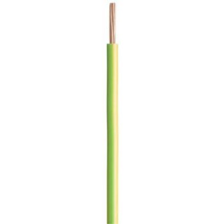 Prysmian 6491X Series Green Yellow Hook Up Wire, 7/0.53 mm Core Strands, 3 mm Diameter, 100 m Length, Polyvinyl 20145121