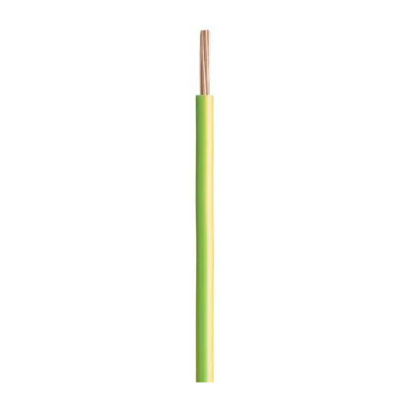 Prysmian 6491X Series Green Yellow Hook Up Wire, 7/0.53 mm Core Strands, 3 mm Diameter, 100 m Length, Polyvinyl 20145121
