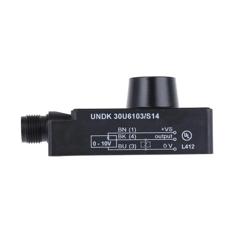 Baumer Block Ultrasonic Proximity Sensor 1 m Detection Range 20mA 0/10 V Output 10-30 V dc UNDK 30U6103/S14