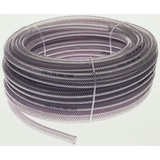 RS PRO Reinforced Polyurethane Hose Pipe 11 bar Maximum Operating Pressure, 25 m Length, Clear, 65°C Max Temperature 339-6297