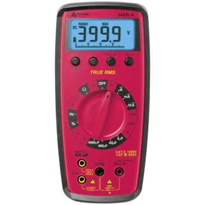 Amprobe Handheld True RMS Digital Multimeter 1 kV, 10 A, LCD, Temperature Measurement 34XR-A