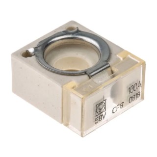 Littelfuse Ceramic Car Fuse 100A Current Rating 58V DC Voltage Grey White Body 23.5x11.5x20mm CF8 Series 155.0892.6101