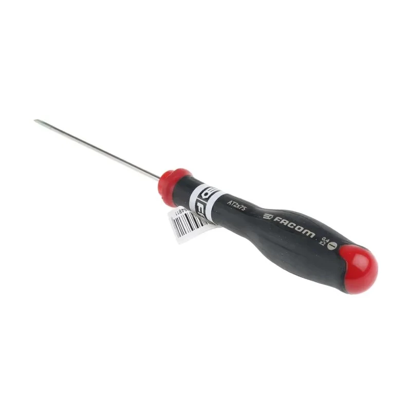 Facom Slotted Screwdriver, 75 mm Blade, 169mm Overall AT2X75