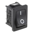 RS PRO SPST On-Off Rocker Switch Panel Nylon Housing 16A 28V DC 250V AC Black Actuator 419-744