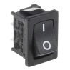 RS PRO SPST On-Off Rocker Switch Panel Nylon Housing 16A 28V DC 250V AC Black Actuator 419-744