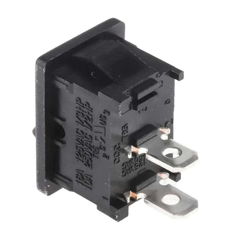 RS PRO SPST On-Off Rocker Switch Panel Nylon Housing 16A 28V DC 250V AC Black Actuator 419-744