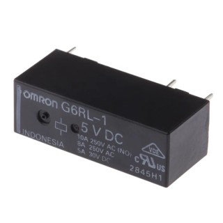 Omron PCB Power Relay 5V DC Coil 10A Switching Current SPDT G6RL-1 DC5