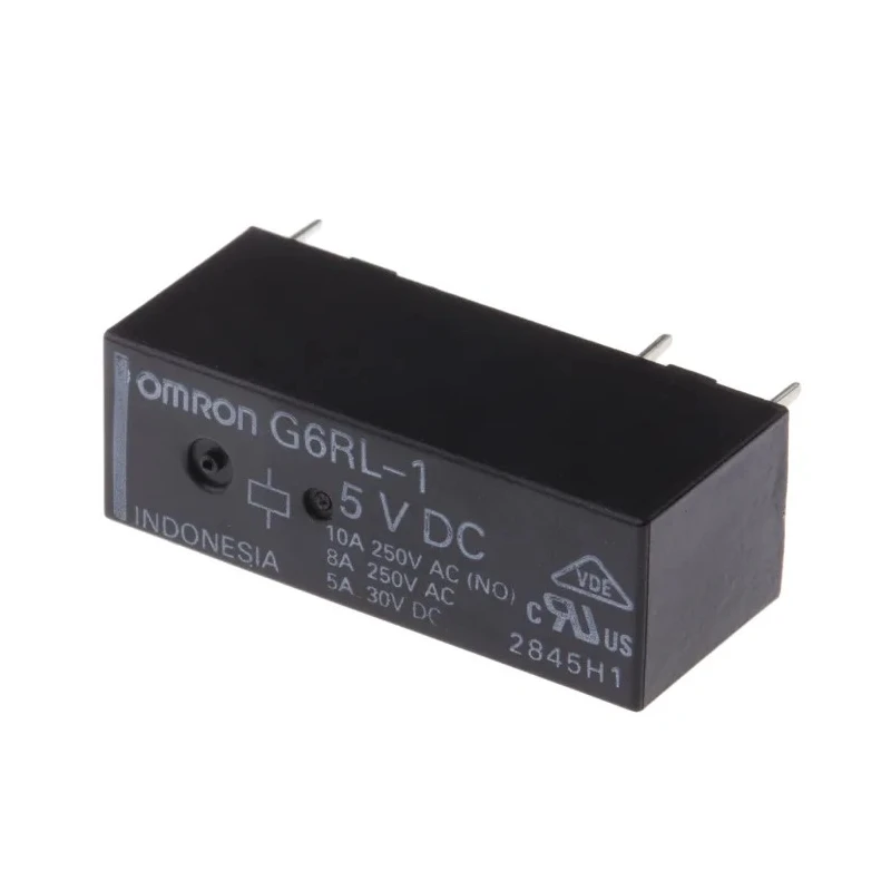 Omron PCB Power Relay 5V DC Coil 10A Switching Current SPDT G6RL-1 DC5