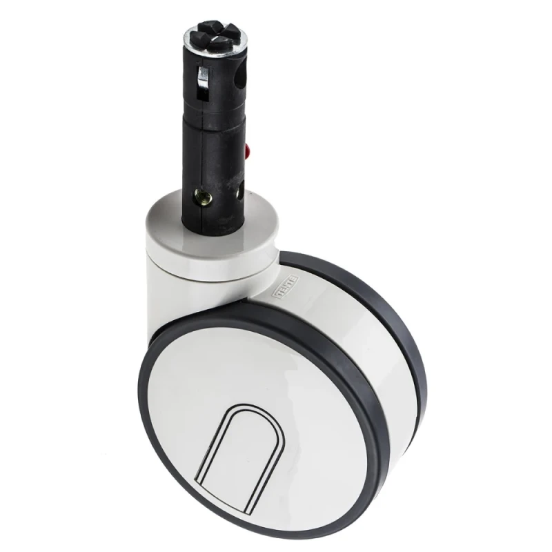 Tente Swivel Castor with 125 kg Load Capacity, 125 mm Polyurethane Wheel, Steel Frame Zinc Plated 2946 UAP 125 R26-28D