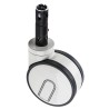 Tente Swivel Castor with 125 kg Load Capacity, 125 mm Polyurethane Wheel, Steel Frame Zinc Plated 2946 UAP 125 R26-28D
