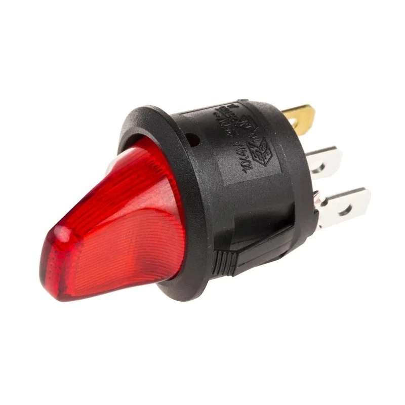 RS PRO SPST Panel Mount Illuminated Toggle Switch, On-Off, Tab Terminal, 12 V dc, 16A, Polycarbonate Actuator 419-845