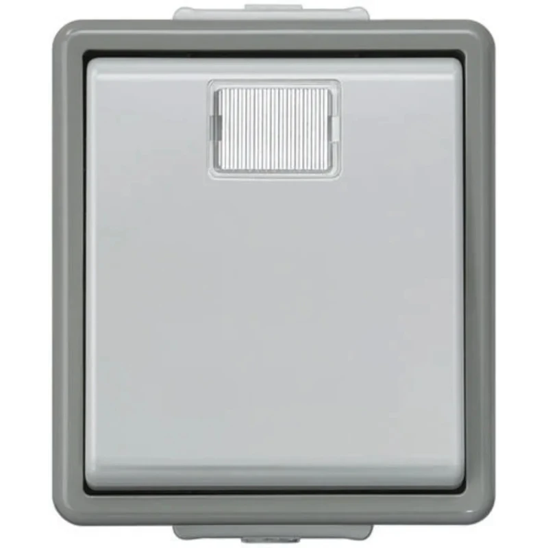 Siemens Grey 1 Way Push Button Light Switch 1 Gang Surface Mount 10A 230V DELTA 5TD4706