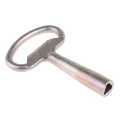 Euro-Locks a Lowe & Fletcher group Company 8mm Tri-head Spanner Camlock, Bright Chrome Finish, RoHS Compliant 9304673