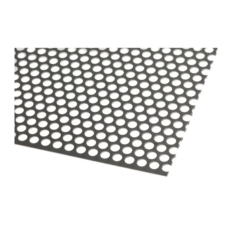 RS PRO Stainless Steel Perforated Metal Sheet 500 mm x 500 mm x 0.55 mm, 4.8 mm Hole, 60° Pattern 6 340-6136