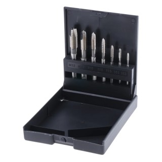 RS PRO Spiral Point Tap Set, Metric Standard, M12 Thread, High-Speed Steel, 7 Pieces 340-6552