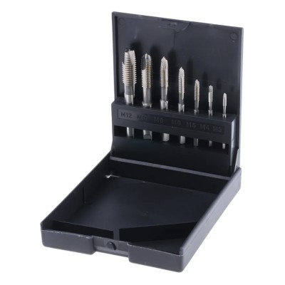 RS PRO Spiral Point Tap Set, Metric Standard, M12 Thread, High-Speed Steel, 7 Pieces 340-6552