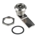Steinbach & Vollman Stainless Steel Tumbler Lock, 20 mm Panel-to-Tongue Depth, 20.2 x 20.2 mm Cutout, Key Unlock 341-0191