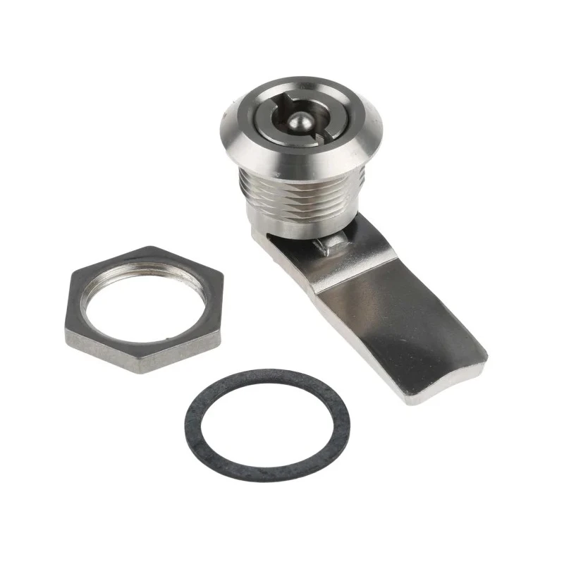 Steinbach & Vollman Stainless Steel Tumbler Lock, 20 mm Panel-to-Tongue Depth, 20.2 x 20.2 mm Cutout, Key Unlock 341-0191