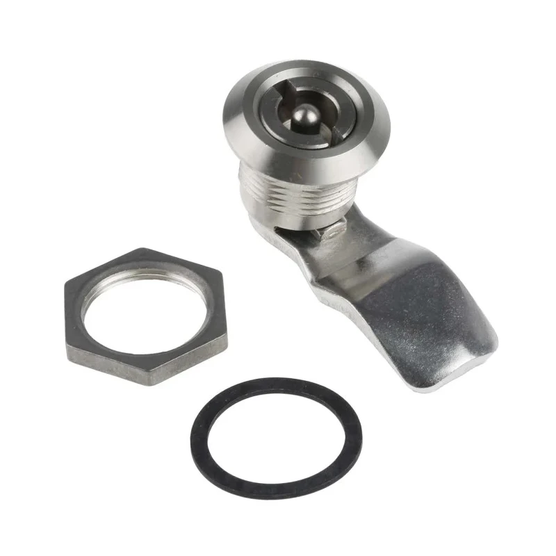 Steinbach & Vollman Stainless Steel Tumbler Lock 13 mm Panel-to-Tongue Depth Key Unlock Model 341-0185