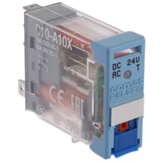 Releco Power Relay 24V DC Coil, 10A Switching Current, SPDT C10-A10X / DC 24 V