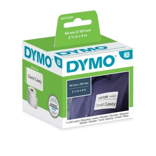 Dymo White Black Print Label Roll 101 mm Width 220 Per Roll Qty S0722430