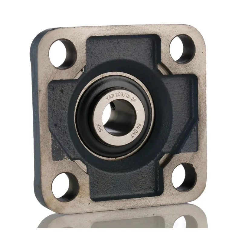 SKF 4 Hole Flange Bearing Unit 15 mm Inside Diameter Cast Iron Material FY 15 TF