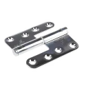 ROCA Electro Polished Stainless Steel Flag Hinge with Lift Off Pin, Screw Fixing, 110mm x 98mm x 3mm 93 08 55