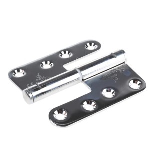 ROCA Electro Polished Stainless Steel Flag Hinge with Lift Off Pin, Screw Fixing, 110mm x 98mm x 3mm 93 08 55