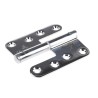 ROCA Electro Polished Stainless Steel Flag Hinge with Lift Off Pin, Screw Fixing, 110mm x 98mm x 3mm 93 08 55