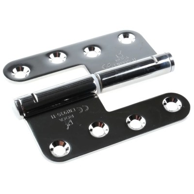 ROCA Electro Polished 316 Stainless Steel Lift Off Hinge with Fixed Pin Screw Fixing 110mm x 98mm x 3mm 93 08 56