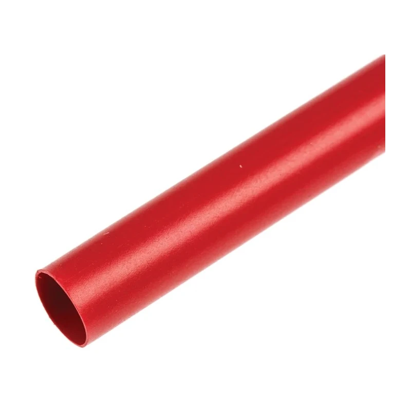 TE Connectivity Heat Shrink Tubing Red 6.4 mm Sleeve Diameter 1.2 m Length 2:1 Shrink Ratio RNF-100-1/4-2-STK