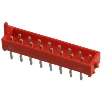 TE Connectivity Micro-MaTch Series PCB Header 16 Contact, 1.27 mm Pitch, 2 Row, Shrouded, Straight Through Hole 8-215464-6