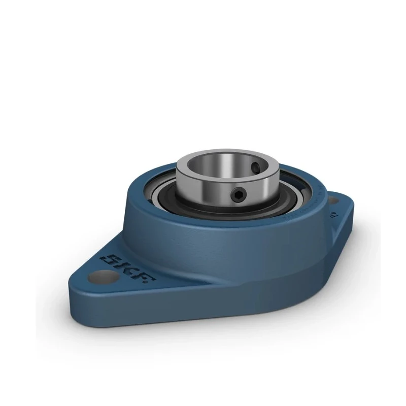SKF 2 Hole Flange Bearing Unit 12 mm Inside Diameter Cast Iron Housing 98.5x57x32.9 mm FYTB 12 TF