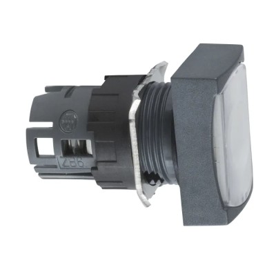 Schneider Electric Harmony XB6 Series White Rectangular Latching Push Button Head 16 mm Cutout IP65 ZB6DF1