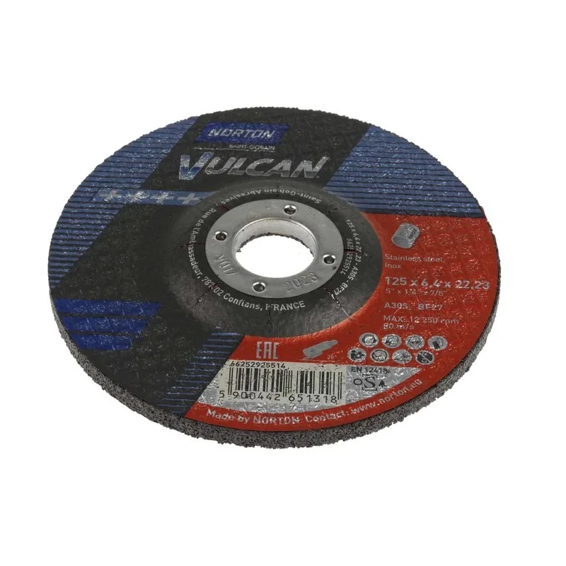 Norton Aluminium Oxide Abrasive Grinding Disc 125 mm Diameter P30 Grit 66252925514