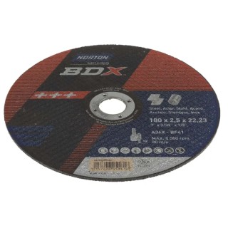 Norton Aluminium Oxide Abrasive Disc Cutting Disc 180 mm Coarse Grade P36 Grit 66252831466