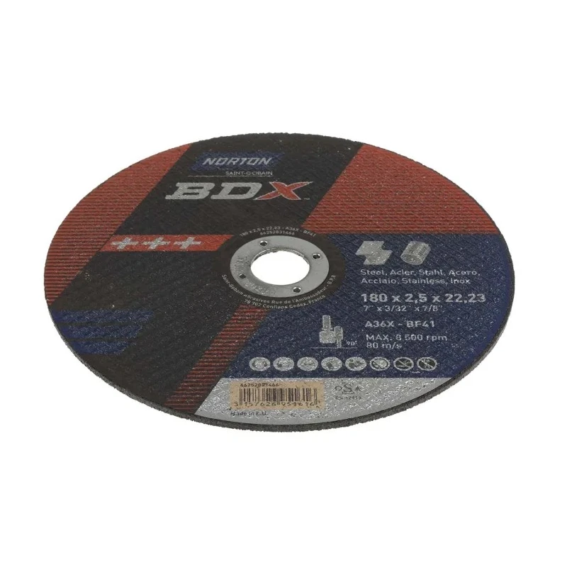 Norton Aluminium Oxide Abrasive Disc Cutting Disc 180 mm Coarse Grade P36 Grit 66252831466