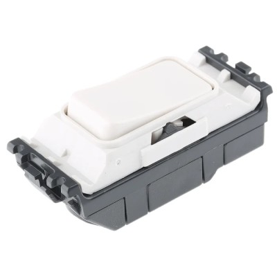 MK Electric 1 Way Switch Insert Module White 20A 250V Grid Plus Series K4893 WHI