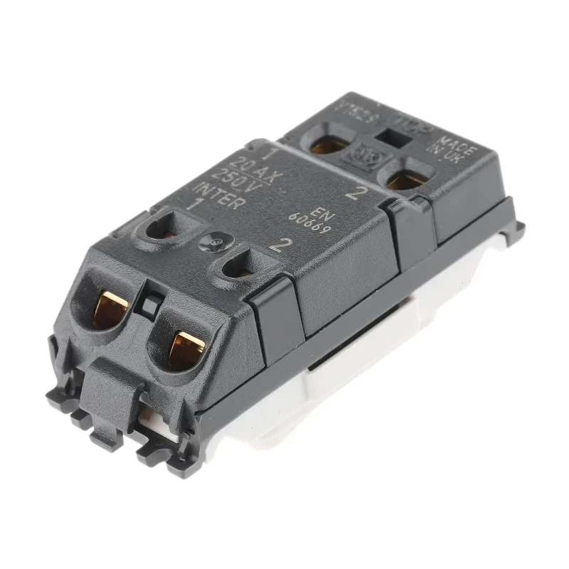MK Electric 1 Way Switch Insert Module White 20A 250V Grid Plus Series K4893 WHI