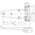 Steinbach & Vollman Zinc Tee Hinge with Fixed Pin, Screw Fixing, 127 mm Length x 213 mm Width x 10.5 mm Thickness 3.51.0153.2