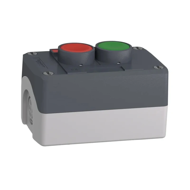 Schneider Electric Spring Return Enclosed Push Button 1 NO/1 NC Polycarbonate Green Red START/STOP IP66 IP69K XALD211H29
