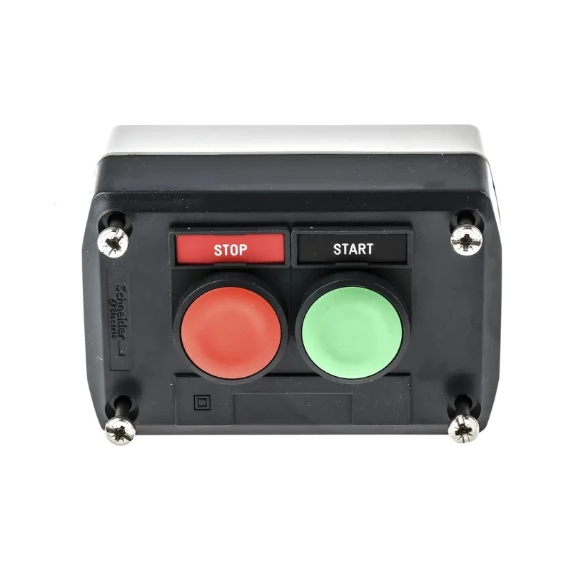 Schneider Electric Spring Return Enclosed Push Button 1 NO/1 NC Polycarbonate Green Red START/STOP IP66 IP69K XALD211H29
