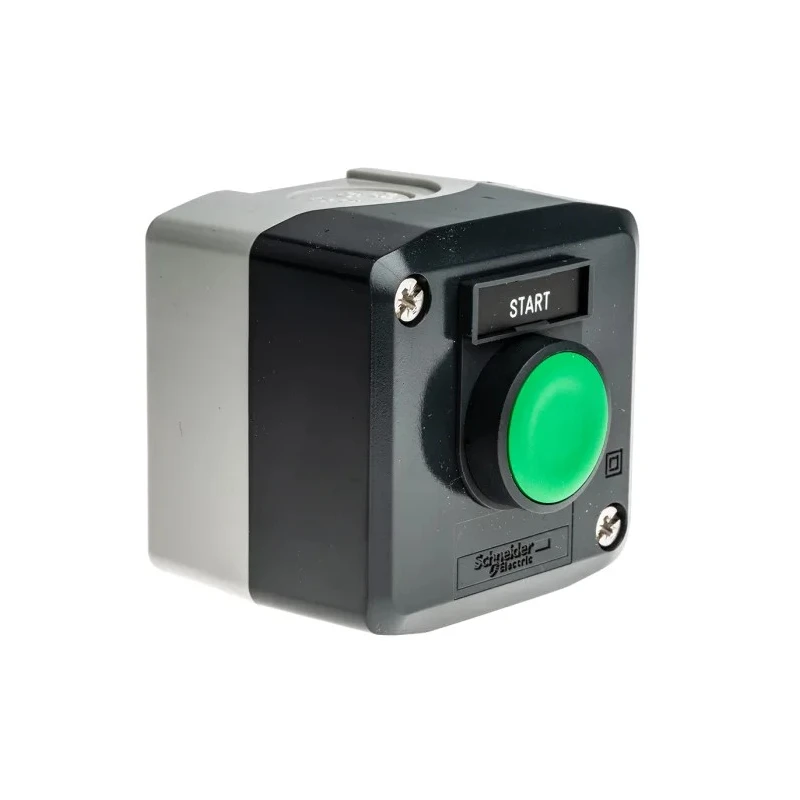 Schneider Electric Spring Return Enclosed Push Button SPST Polycarbonate Green START IP66 IP67 IP69K XALD101H29