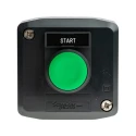 Schneider Electric Spring Return Enclosed Push Button SPST Polycarbonate Green START IP66 IP67 IP69K XALD101H29