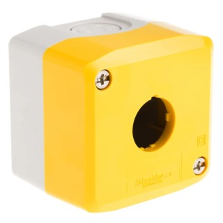Schneider Electric Yellow Plastic Harmony XALK Control Station Enclosure 22 mm 1 Hole XALK01